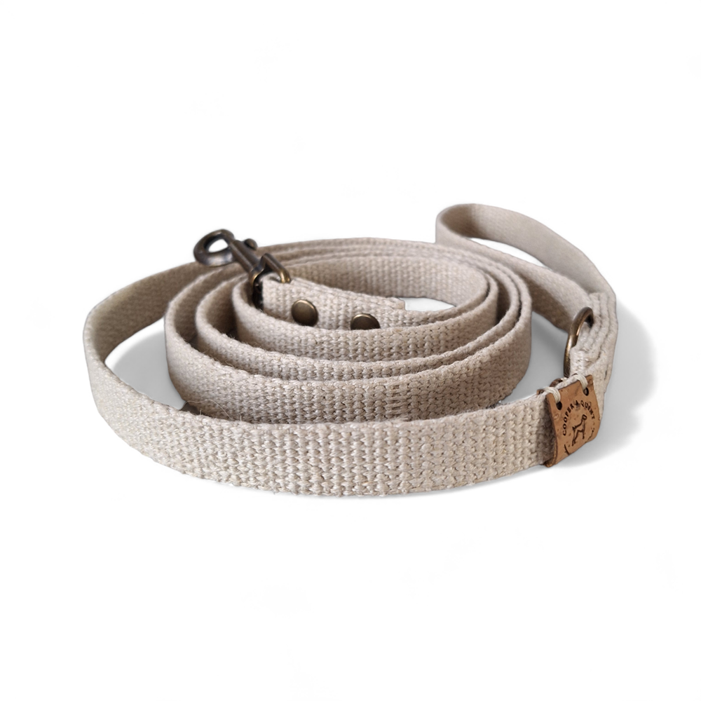 Cooper & Quint Simply Hemp Hundeleine Muschelschalenweiß