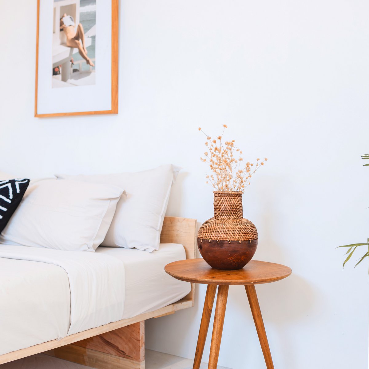 Rotan vaas Kamari - Handgemaakte decoratieve vaas voor droogbloemen