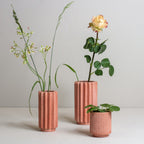 Vase S sternförmig Capiz-Zellstoff 8,5x16,5cm rosa