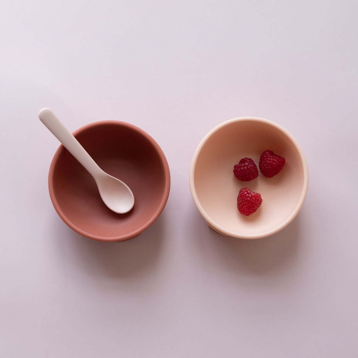 Suction bowl set of two silicone