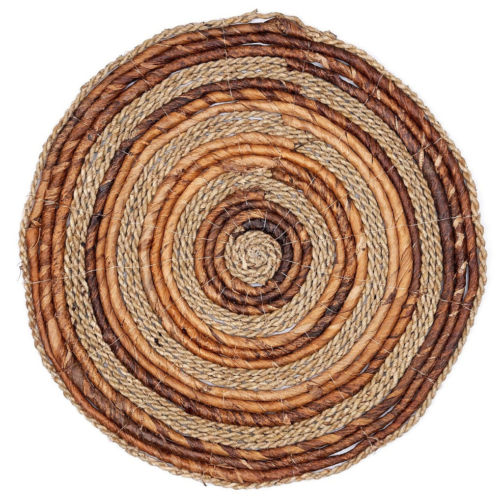 Platzset-Set von zwei, aus Bananenfaser & Seegras 38 cm