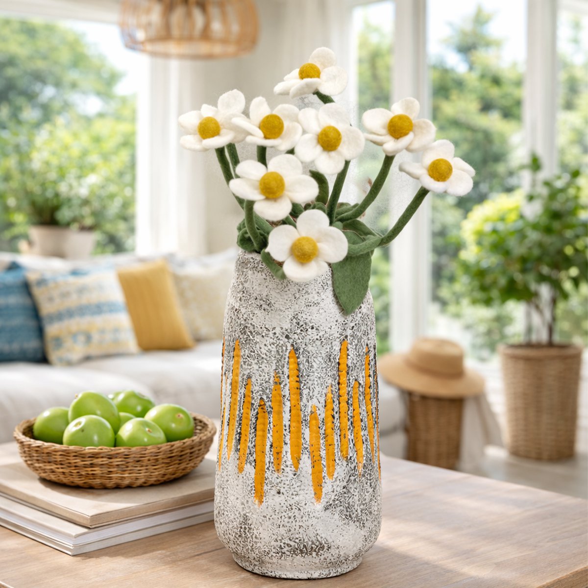 Daisy White – Handgemaakte vilten margriet