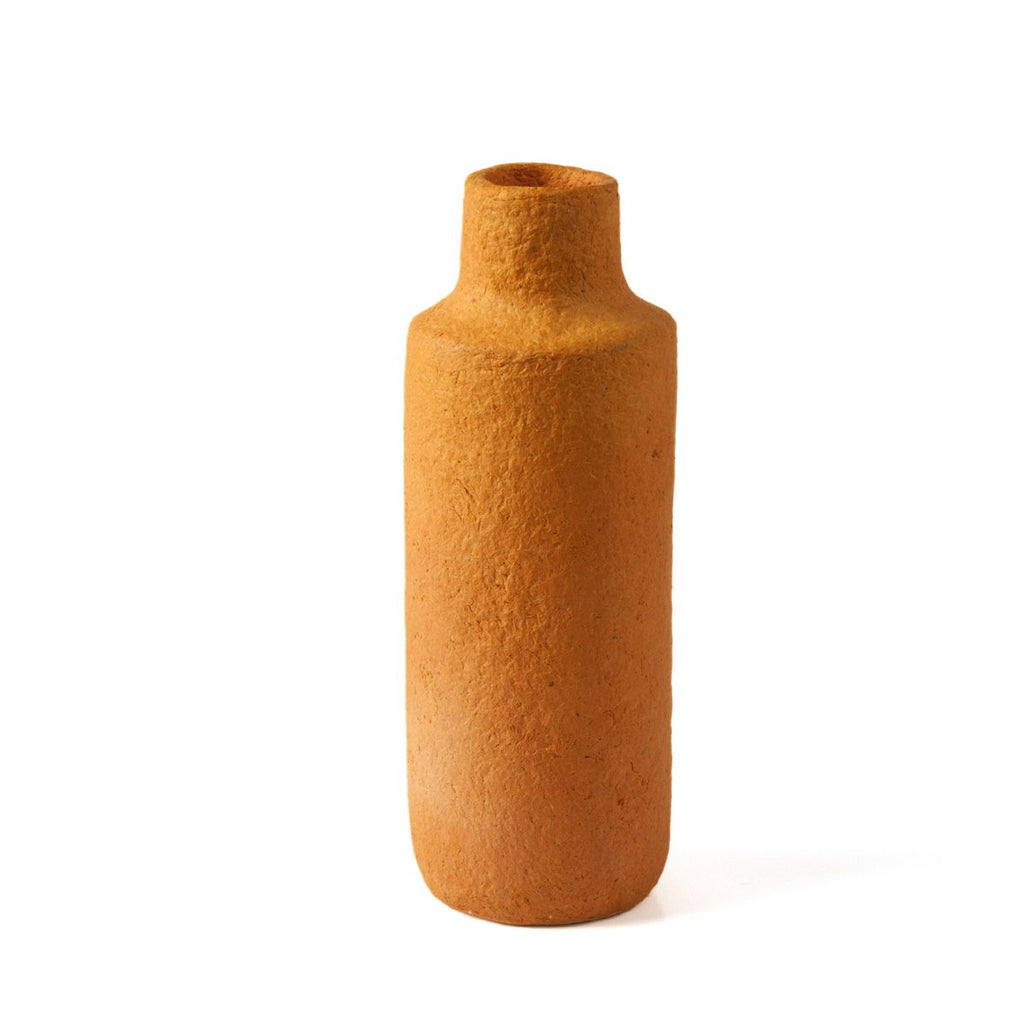 Vase Pappmaché 23 cm orange/schwarz