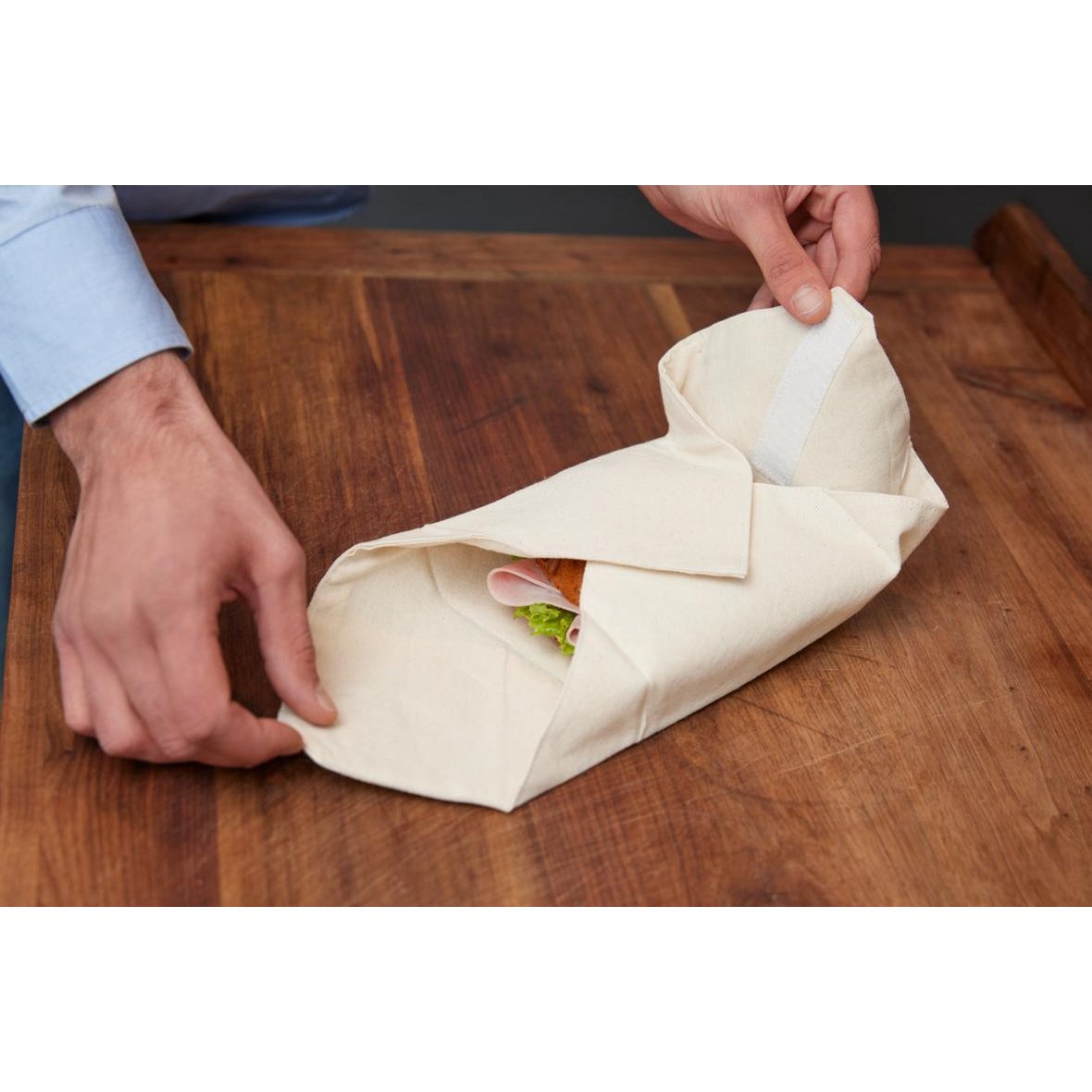 Ökologischer Baumwoll-Lunchwrap 'Foldable'