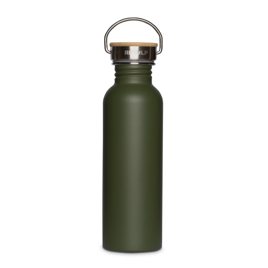 RVS drinkfles lekvrij bamboe dop 750 ml
