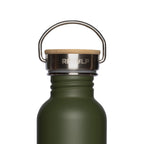 RVS drinkfles lekvrij bamboe dop 750 ml