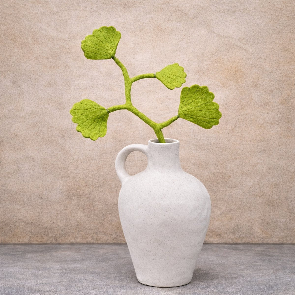 BeYoona Vilten Ginkgo Tak Groen 45 cm – Handgemaakt