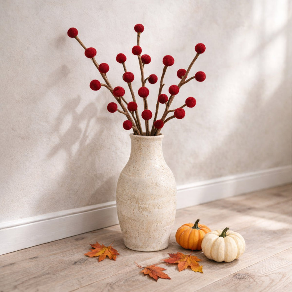 Branch balls orange and burgundy