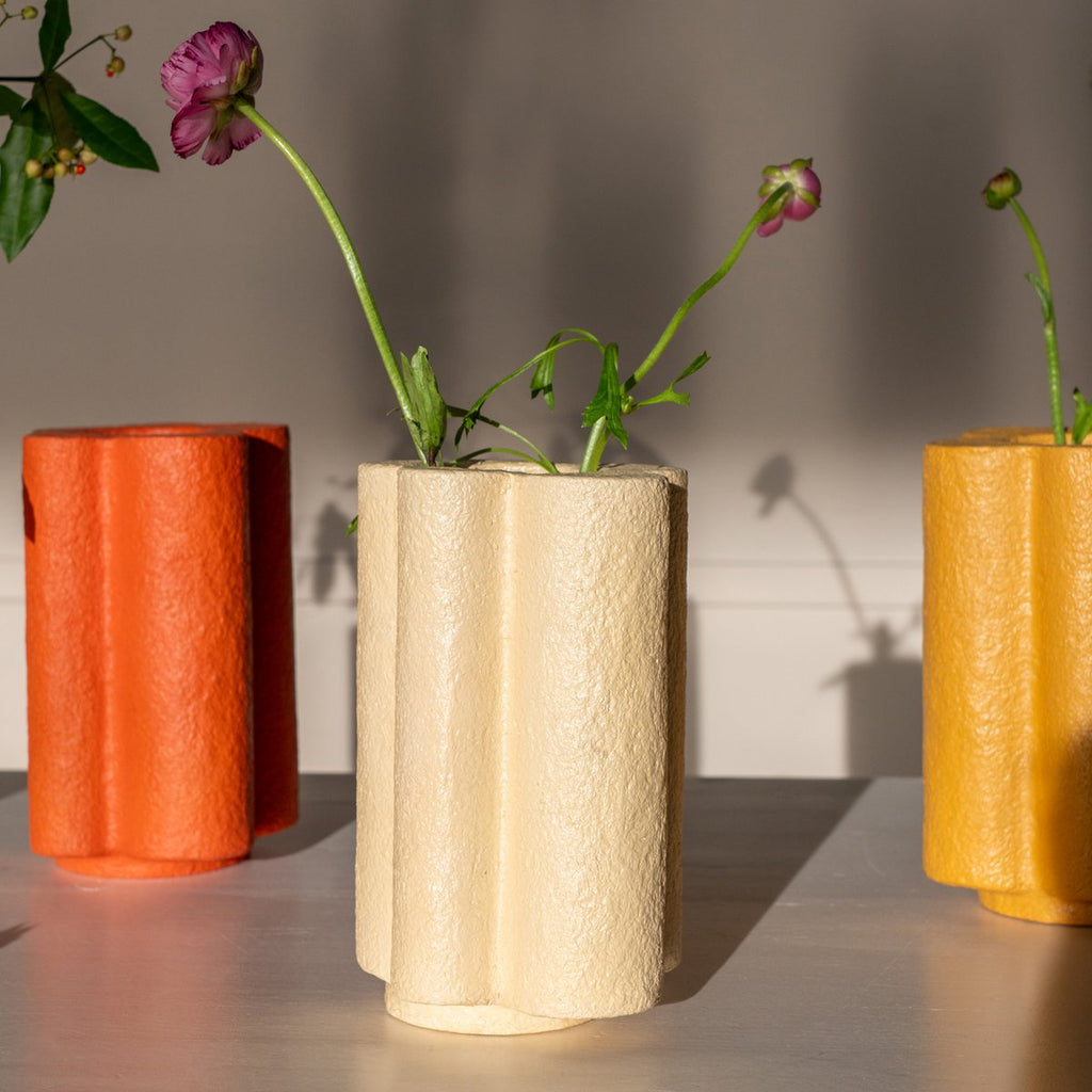 Vase Blume Pappmaché 21cm