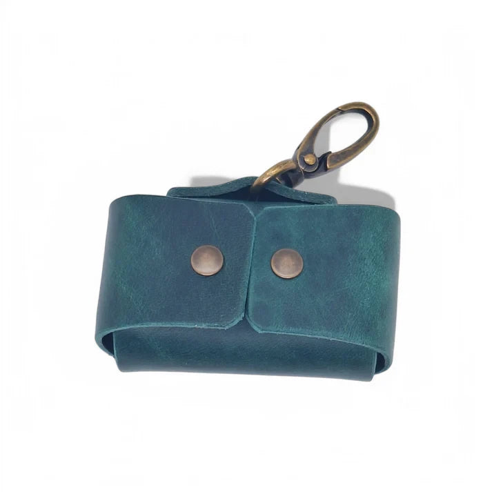 Cooper & Quint Hundekotbeutelhalter – gegerbtes Leder – Grün
