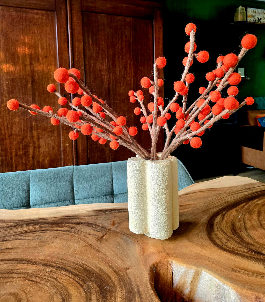 Branch balls orange and burgundy