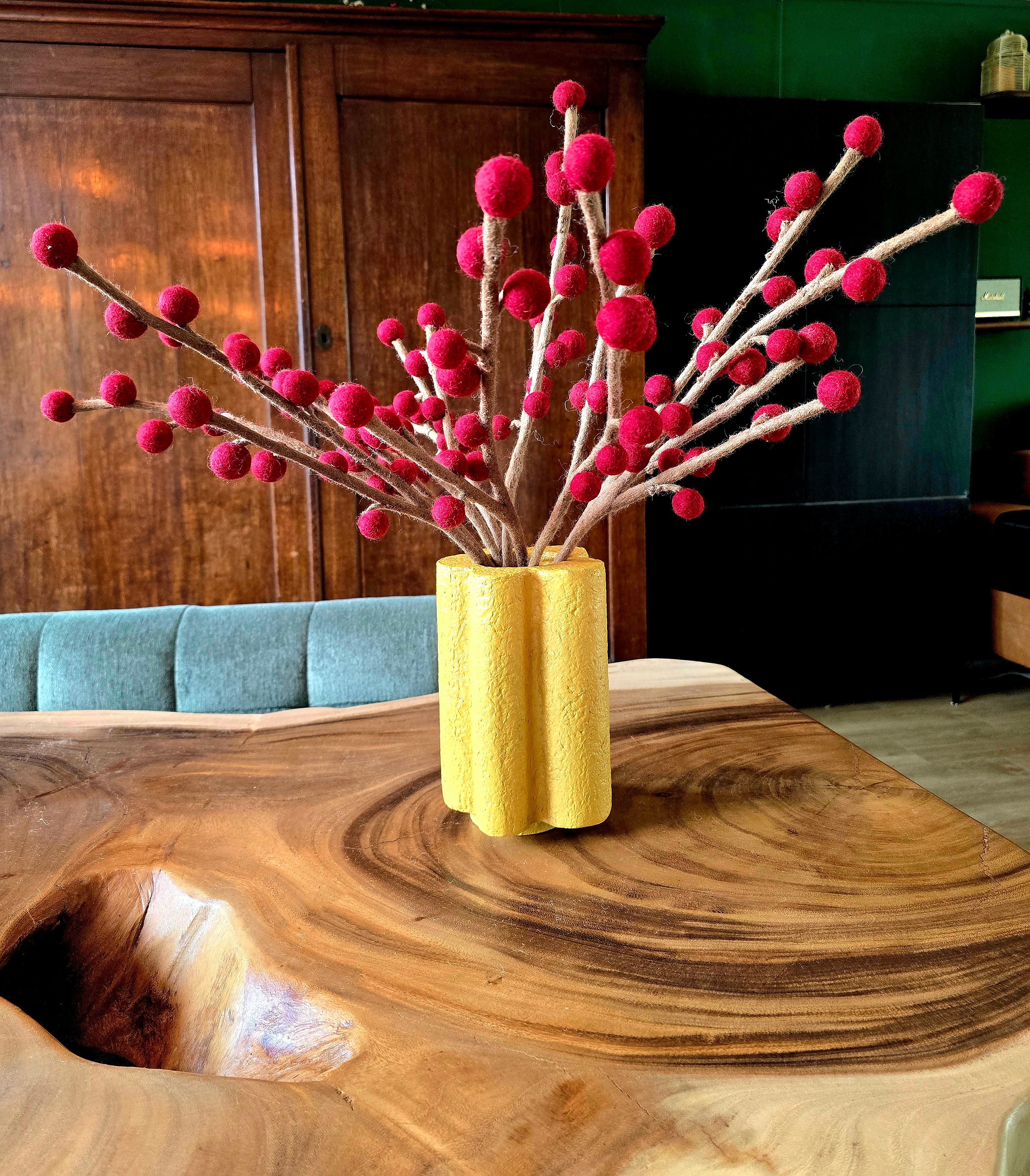 Branch balls orange and burgundy