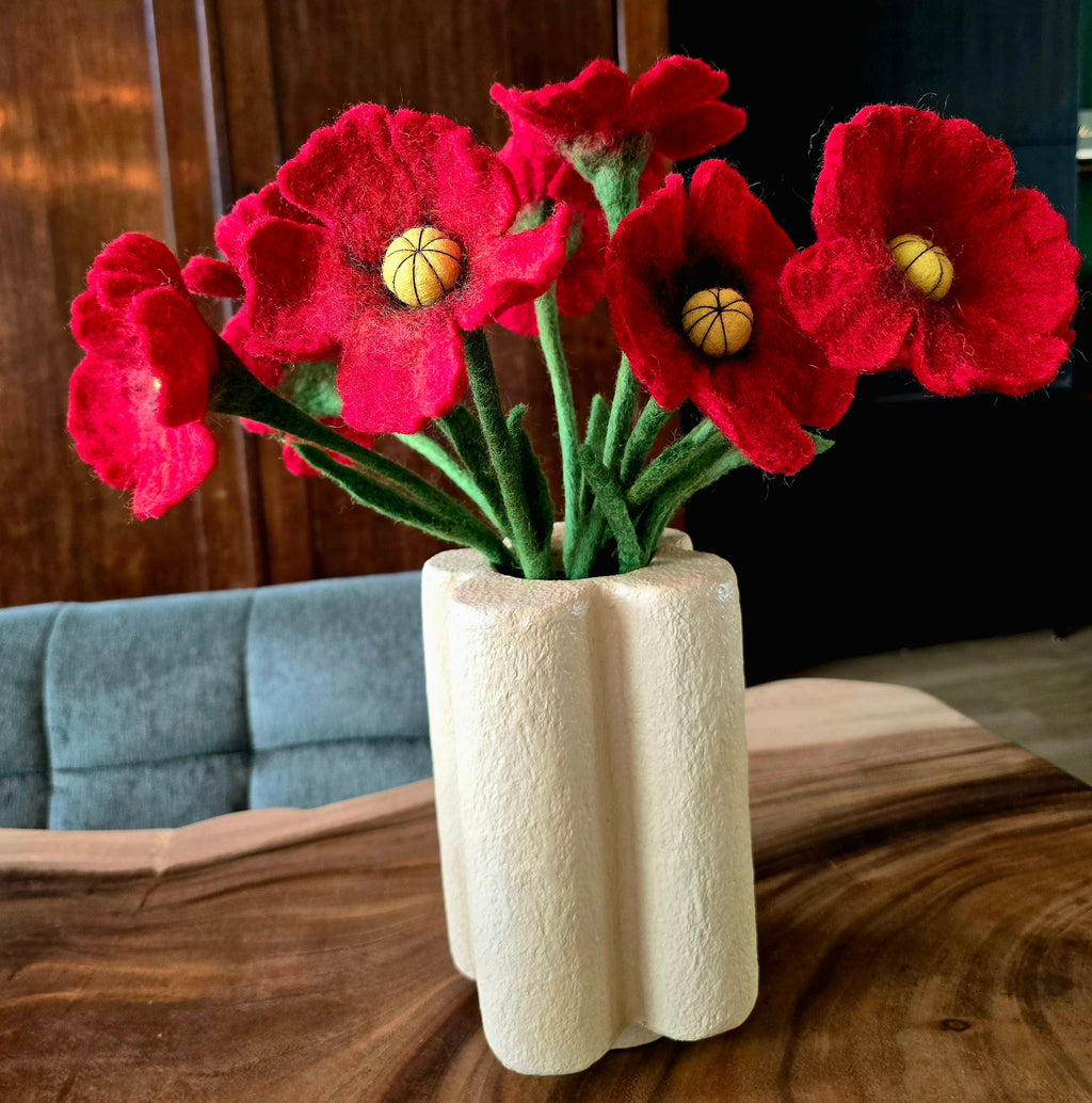 Vase Blume Pappmaché 21cm