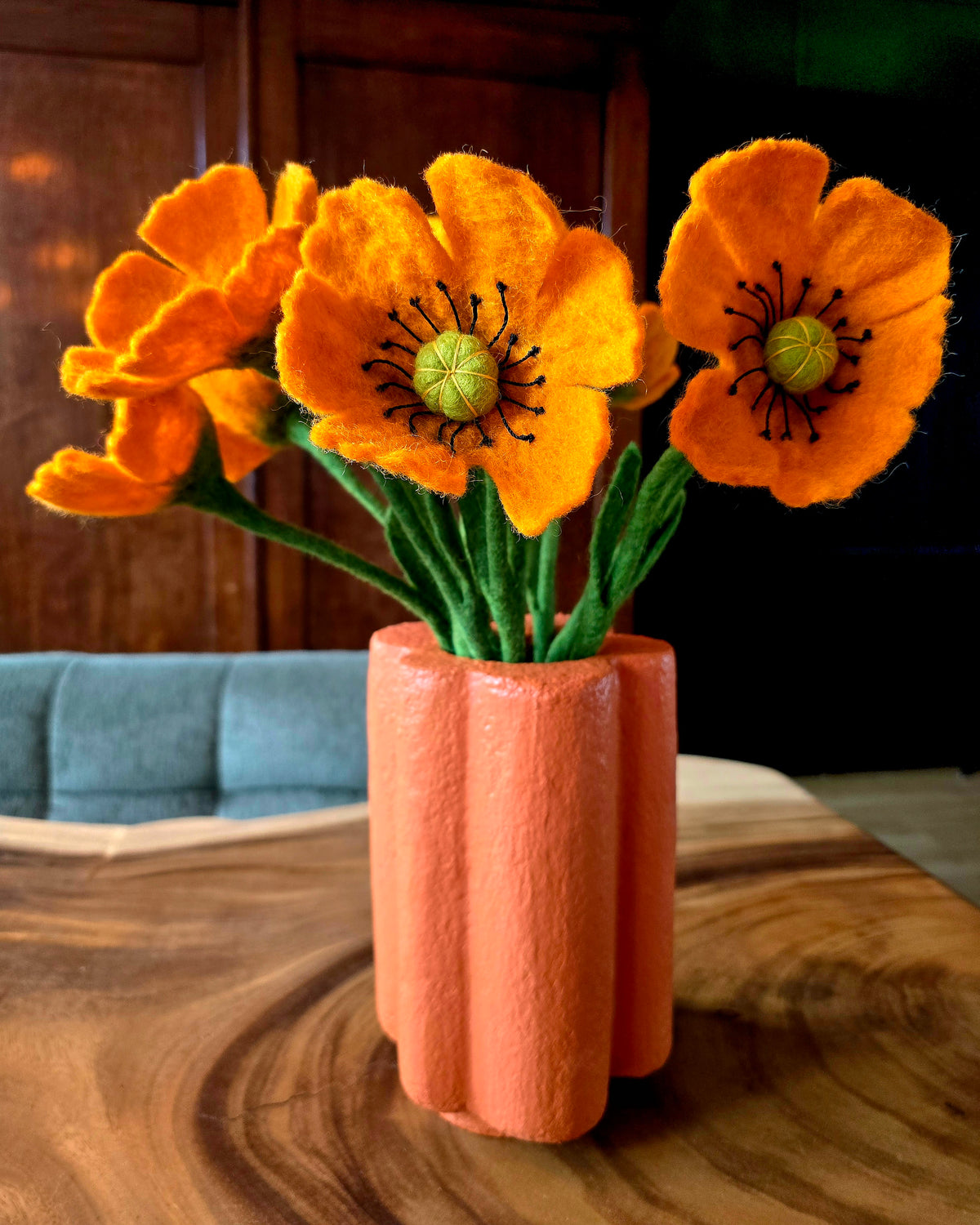 Mohnblume rot und orange
