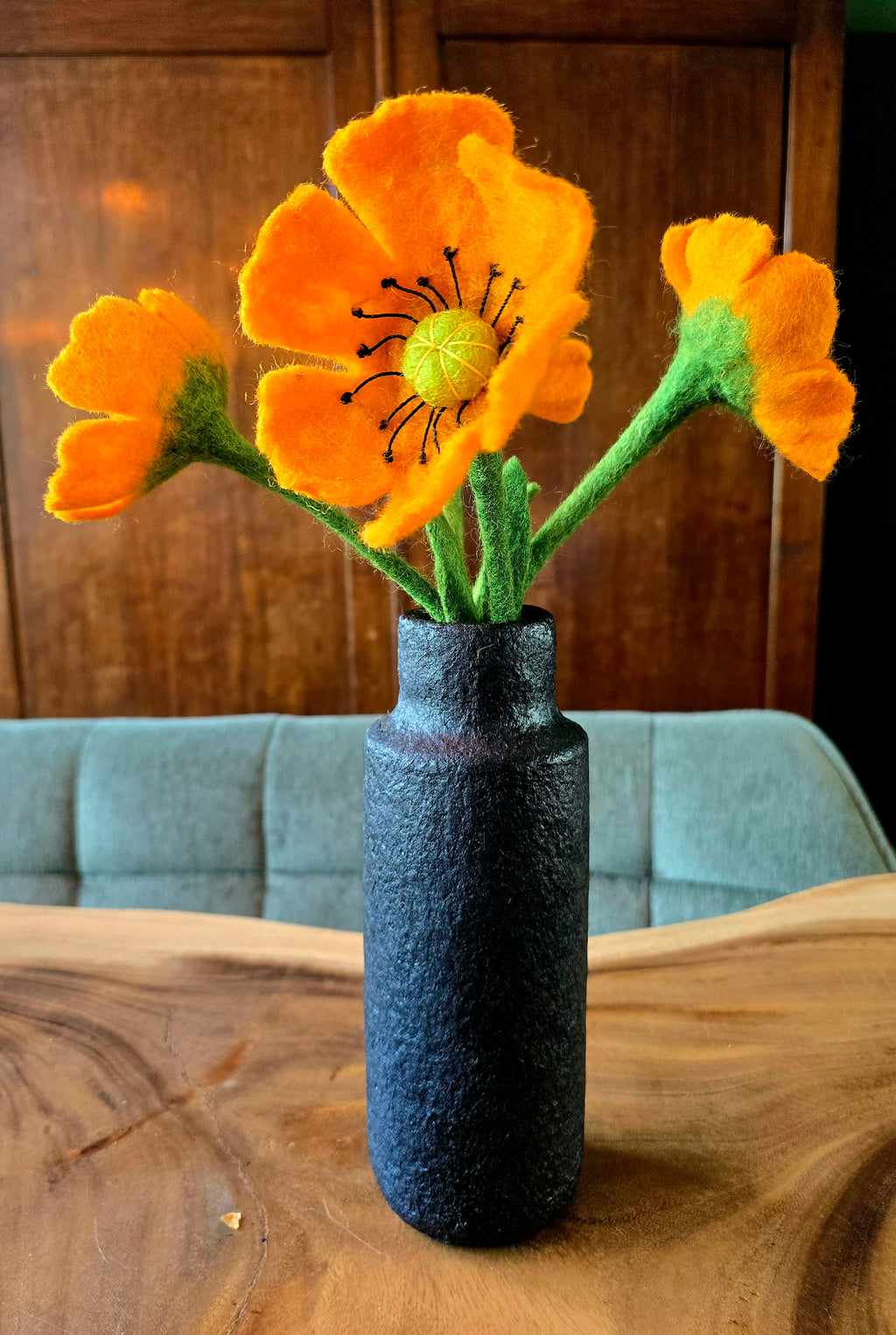 Mohnblume rot und orange