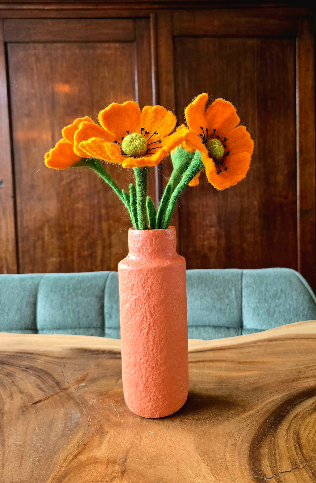 Mohnblume rot und orange