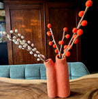 Vase Pappmaché H27&23cm orange