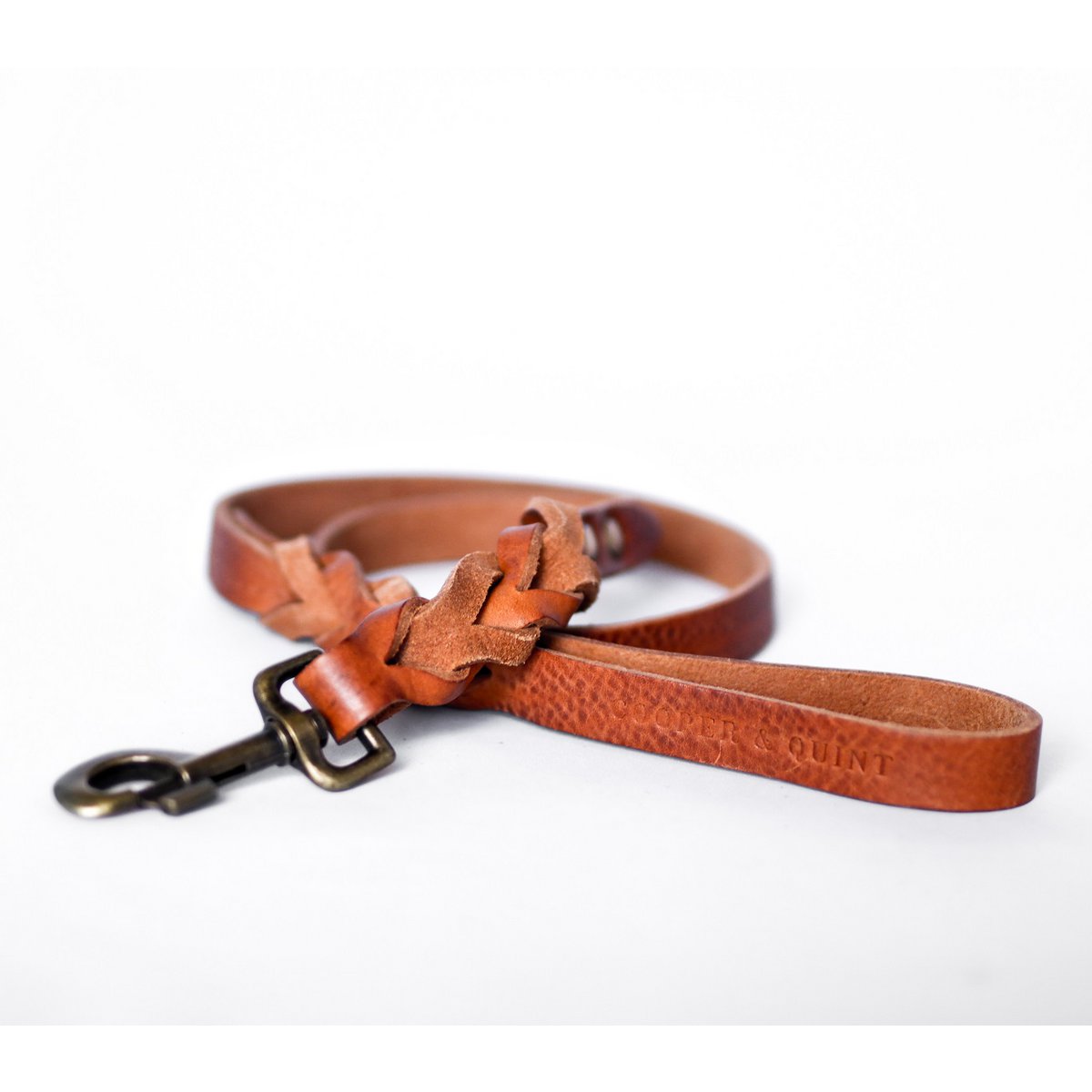 Cooper & Quint Twisted Braided Dog Leash - Camel