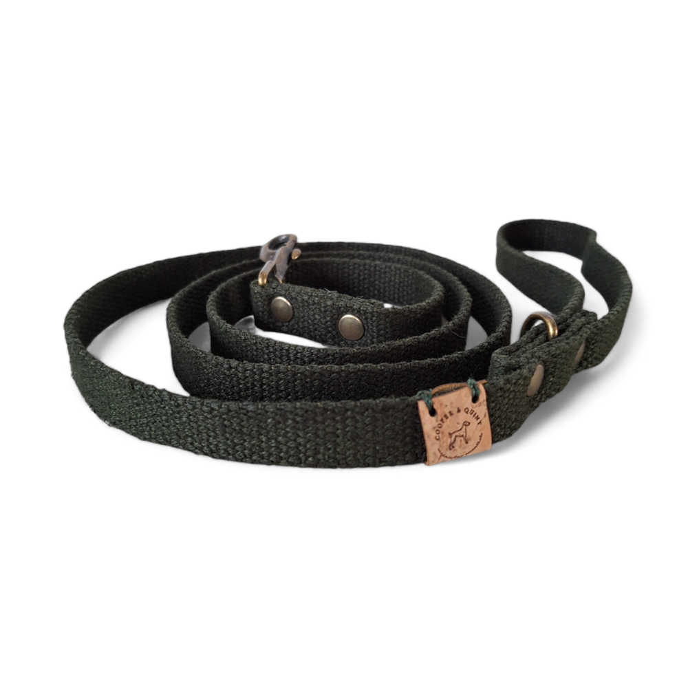 Cooper & Quint Simply Hemp Hondenriem in Bosgroen
