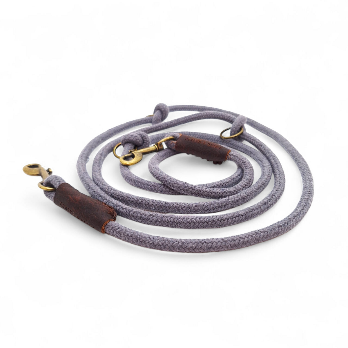 Cooper & Quint Just Cotton Verstellbare Hundeleine – Grau