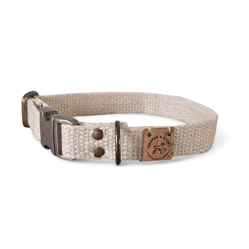 Cooper & Quint Simply Hemp Halsband – Muschelweiß