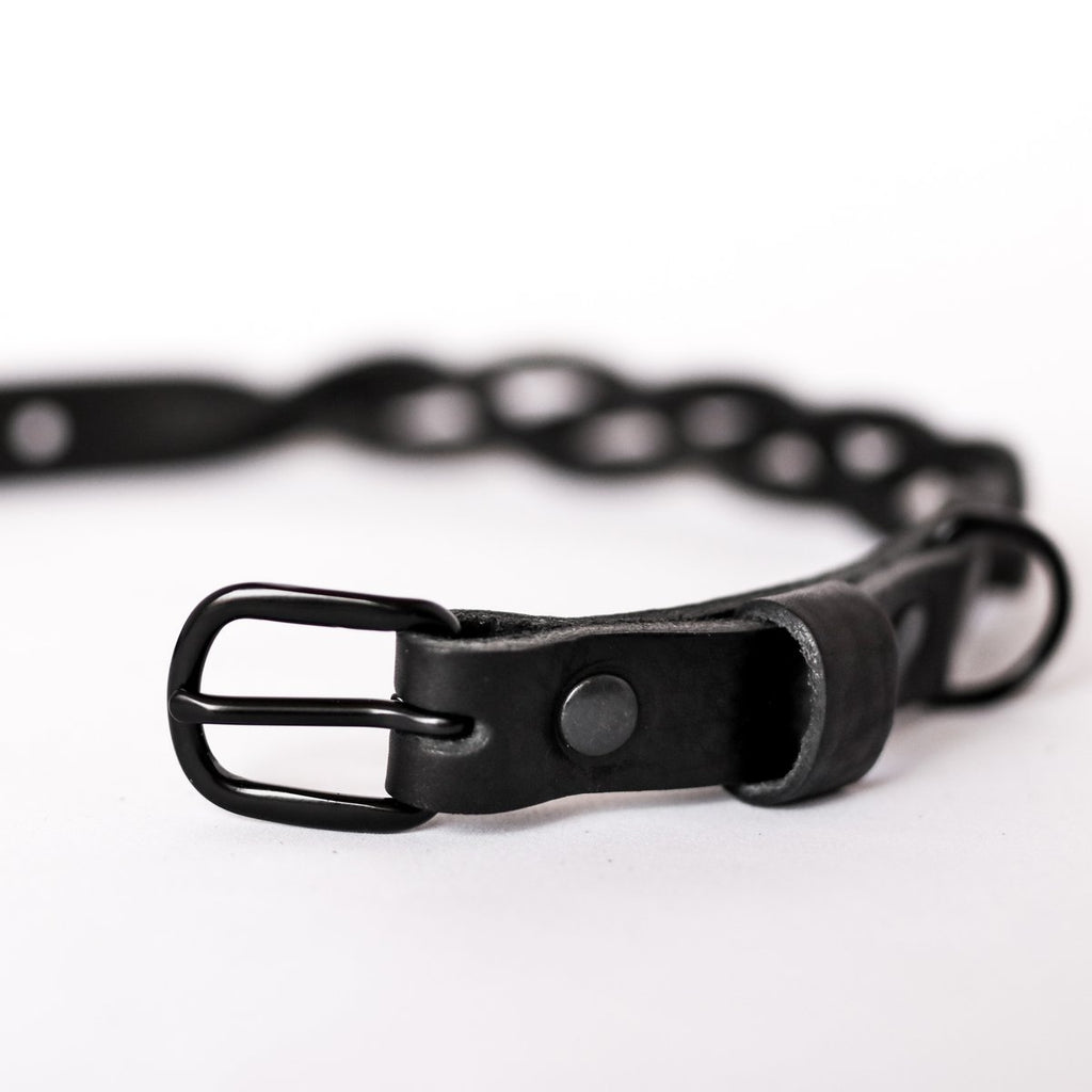 Cooper & Quint geflochtenes Hundehalsband – Schwarz