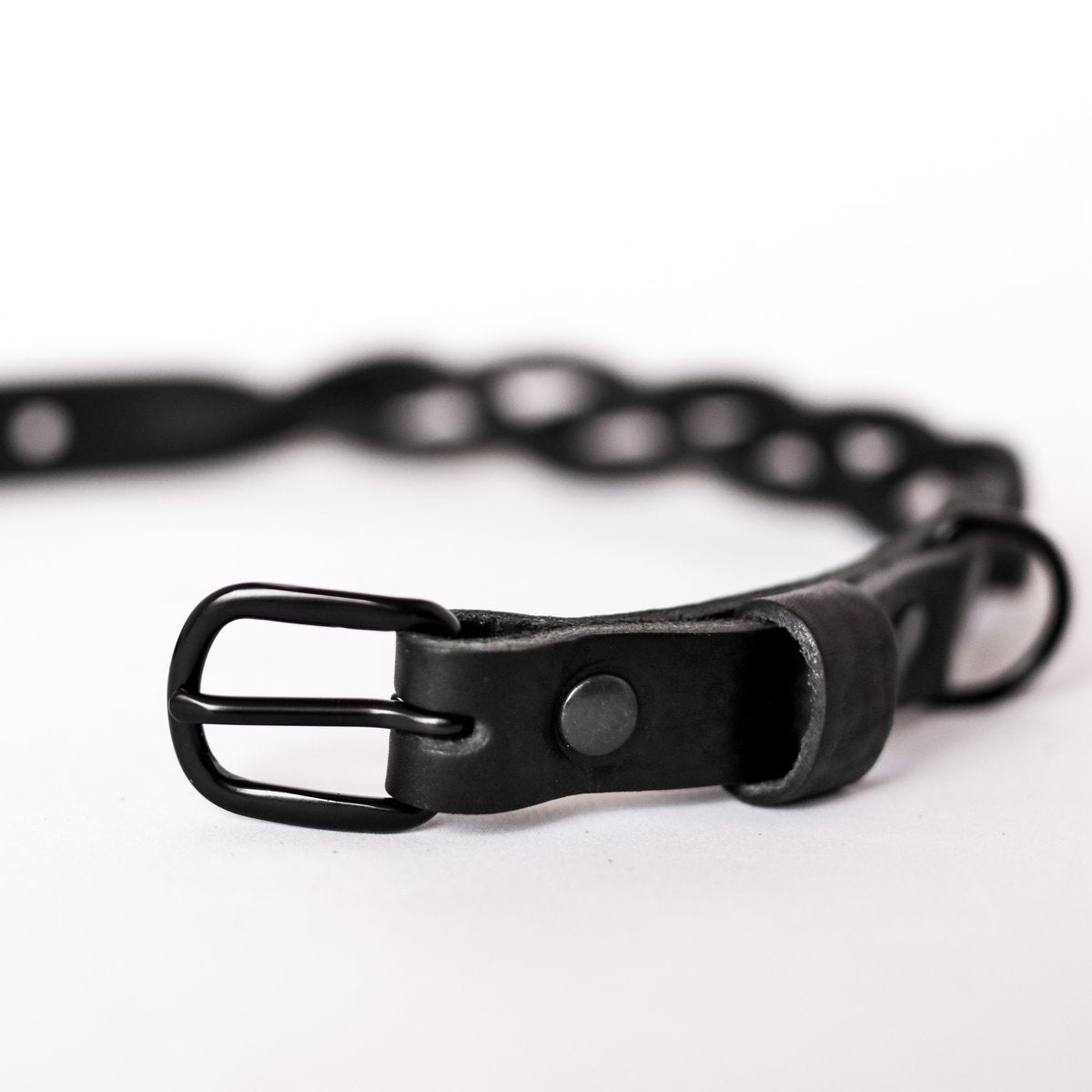 Cooper & Quint geflochtenes Hundehalsband – Schwarz