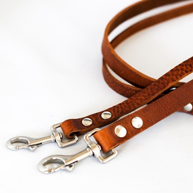 Cooper & Quint Unkomplizierte Hundeleine aus Leder – Braun