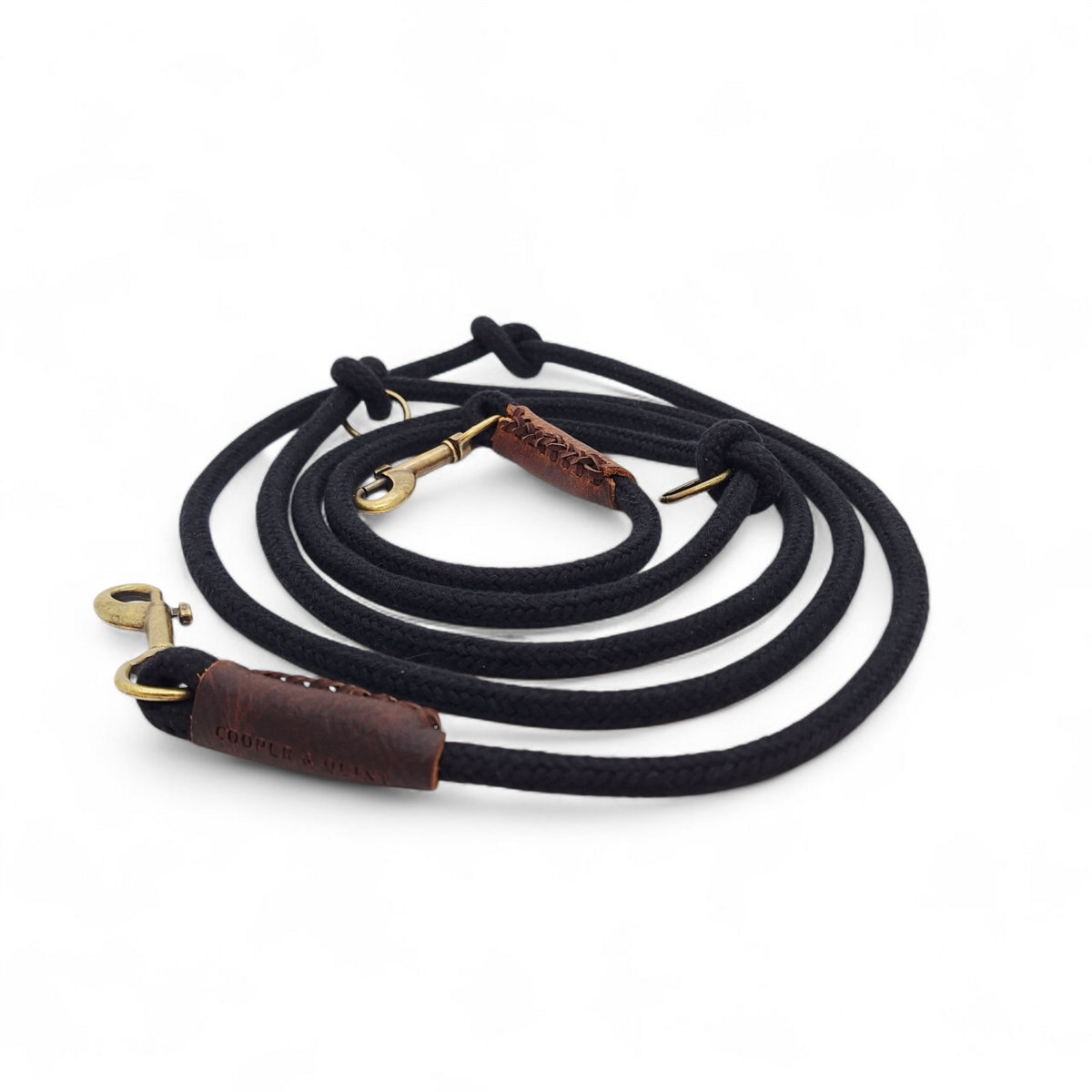 Cooper & Quint Just Cotton Verstellbare Hundeleine – Schwarz