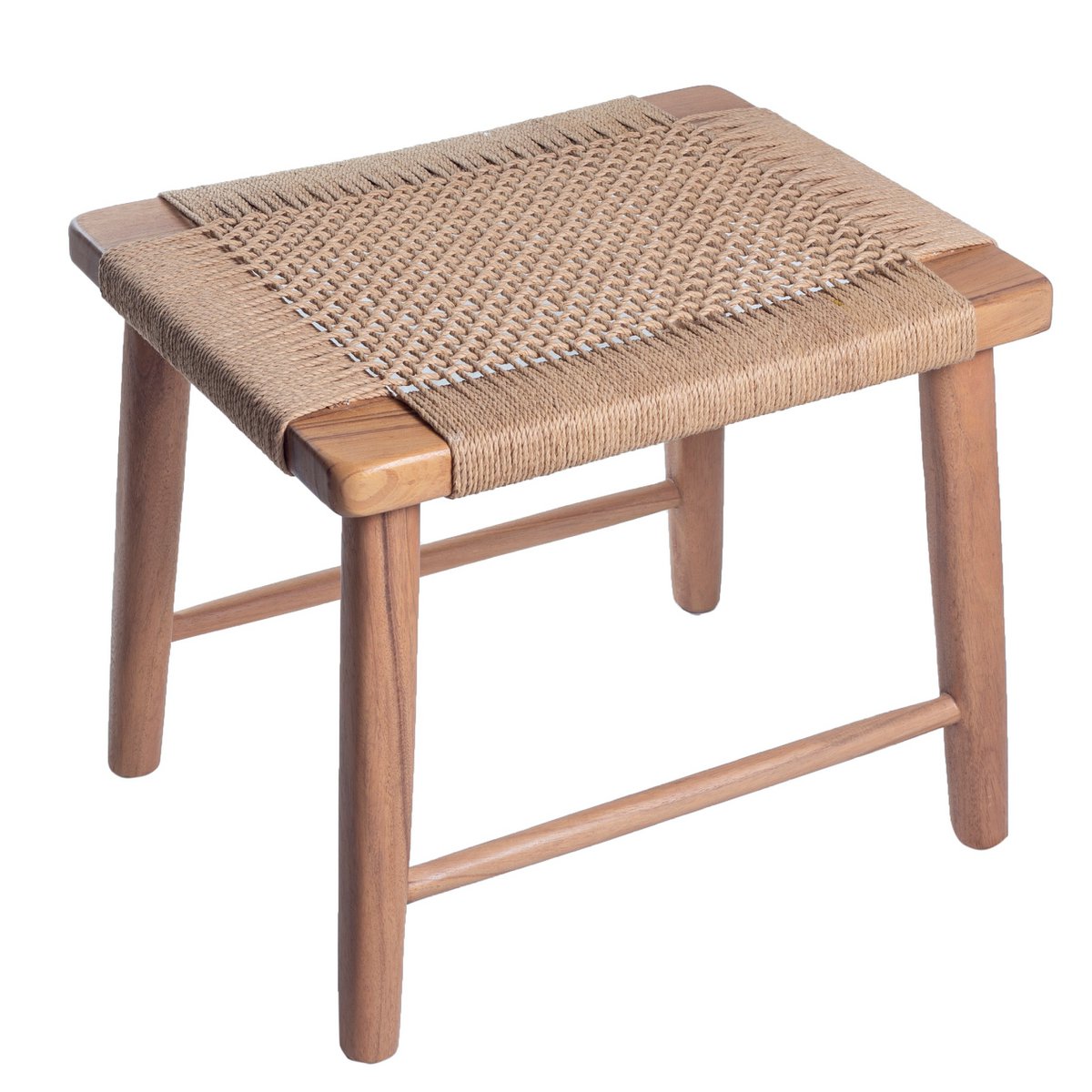 SUNDA – Handgefertigter Hocker aus Trembesi-Holz & recyceltem Papier