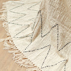LINGGAH – Handgewebter Baumwollplaid 140 × 200 cm