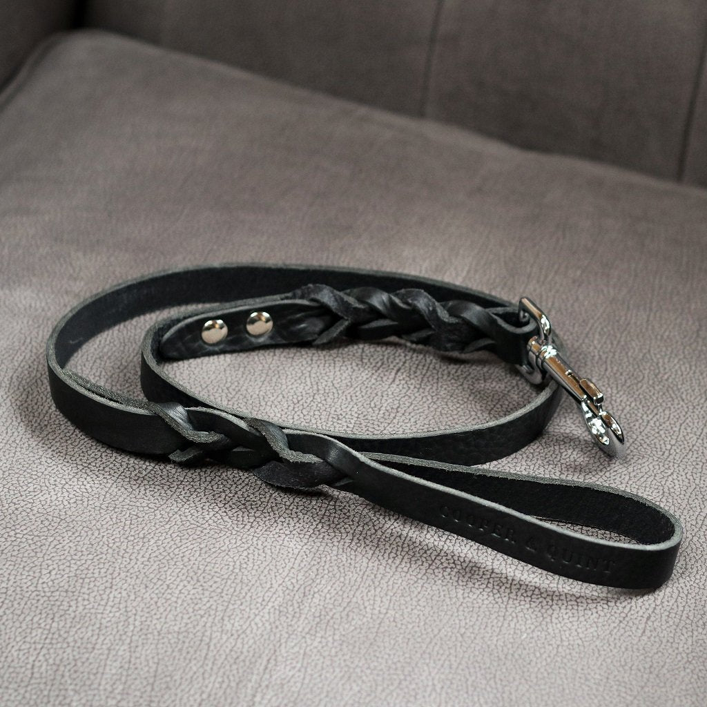 Cooper & Quint Twisted Braided Dog Leash – Black