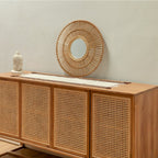 BUMI – Handgemachter Wandspiegel aus Rattan 58cm
