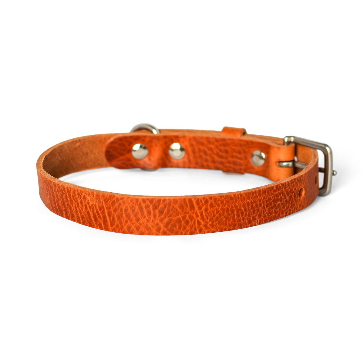 Cooper & Quint „No Fuss“ Lederhalsband für Hunde – Camel