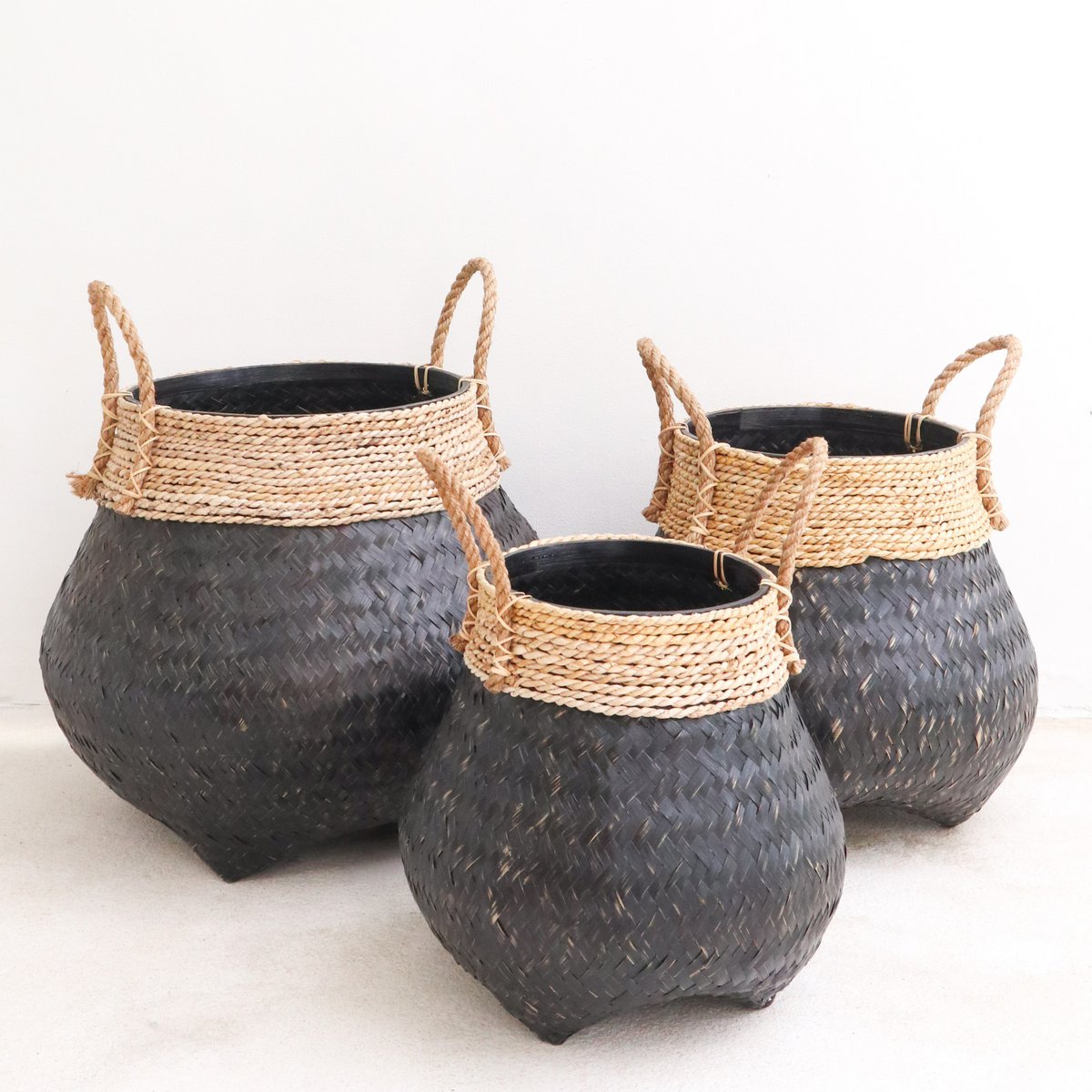 BENOA – Handmade bamboo basket black