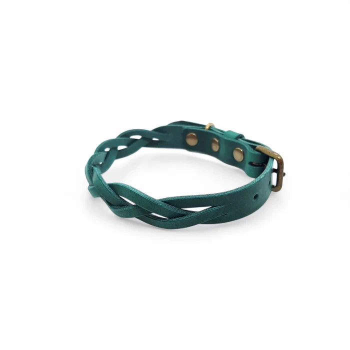 Cooper & Quint Twisted Braided Dog Collar – Green