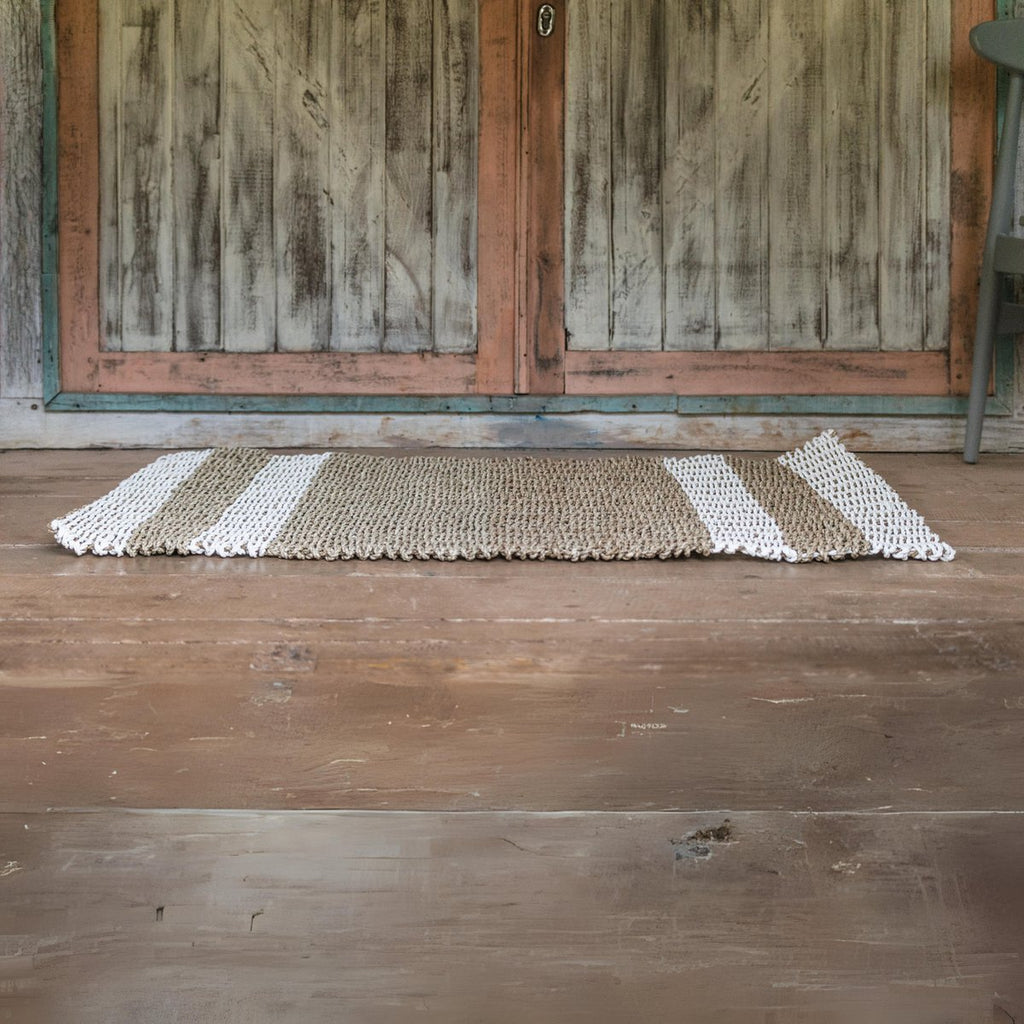 Sewu Zeegras Vloerkleed 120 × 60 cm – Handgemaakt
