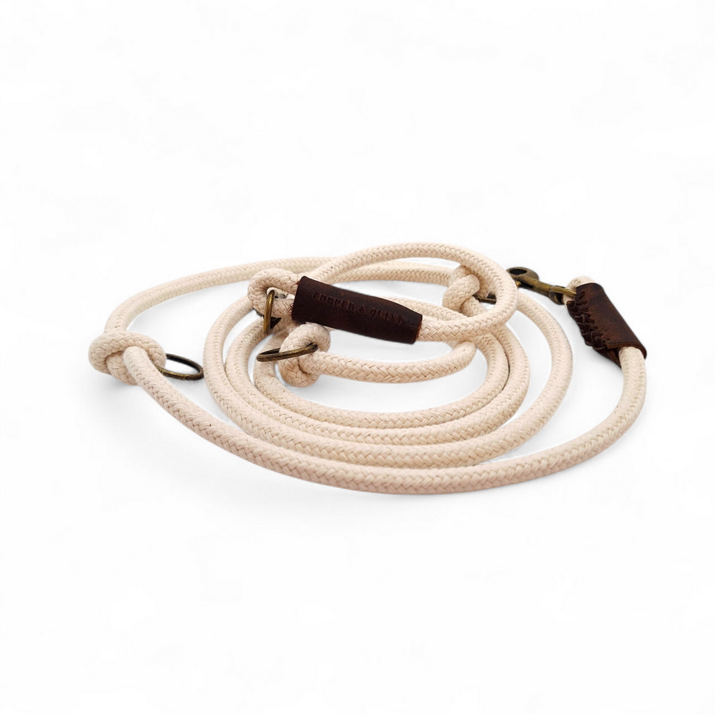 Cooper & Quint Just Cotton Verstelbare Hondenriem – Ecru