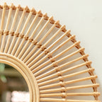 BUMI – Handgemachter Wandspiegel aus Rattan 58cm