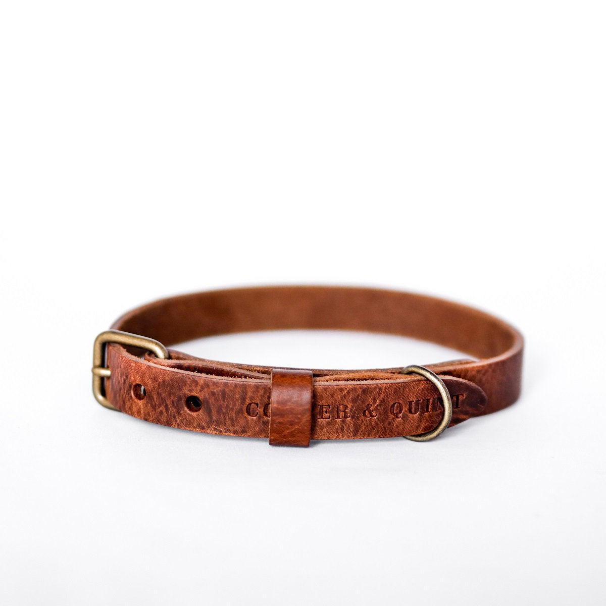 Cooper & Quint No Fuss Lederhalsband – Braun