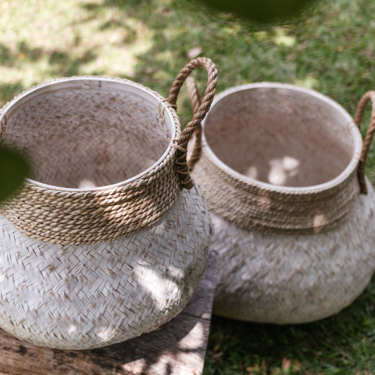 BENOA – Handmade white bamboo basket