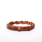Cooper & Quint Geflochtenes Hundehalsband – Braun