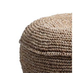 TELU – Handgefertigter Raffia-Pouf