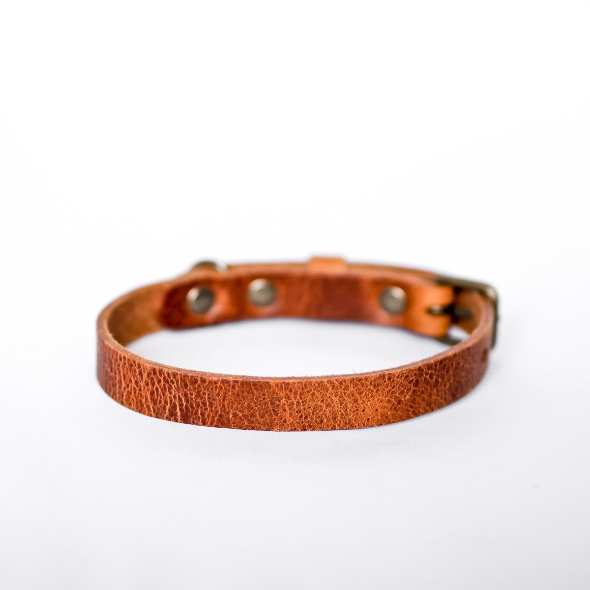 Cooper & Quint „No Fuss“ Lederhalsband für Hunde – Camel