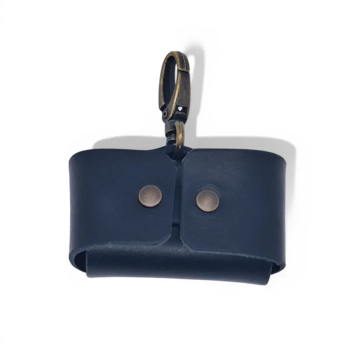 Cooper & Quint poop bag dispenser - tanned leather – Black