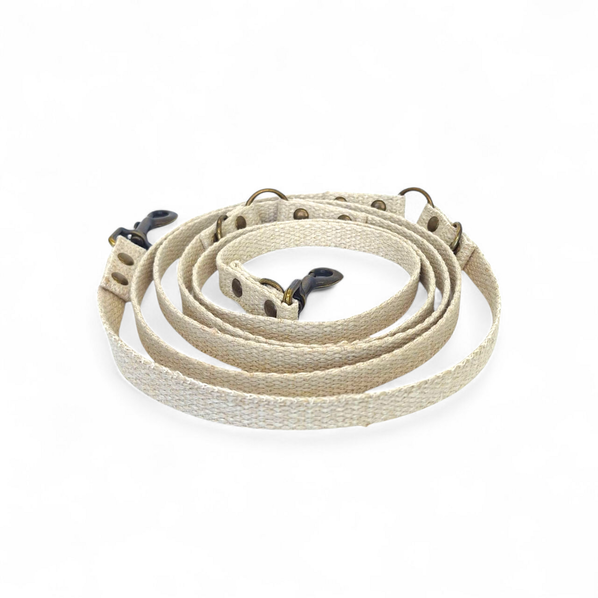 Cooper & Quint Simply Hemp Verstellbare Hundeleine in Muschelweiß