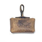Cooper & Quint Hundekotbeutelhalter – gegerbtes Leder – Stone
