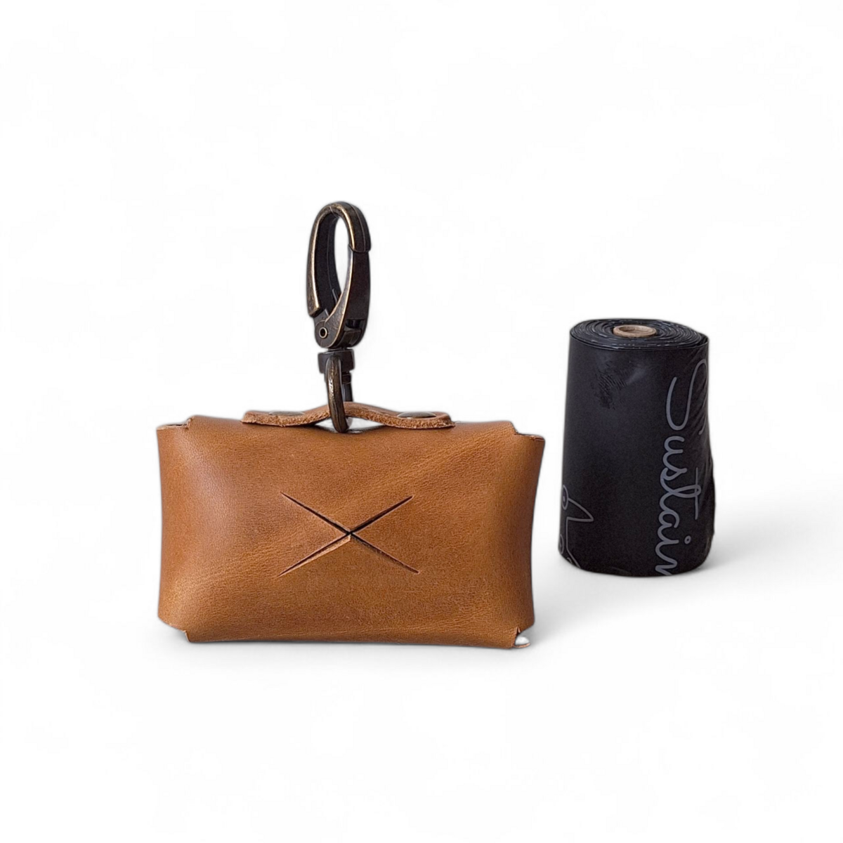 Cooper & Quint Kotbeutelhalter – Camel (Cognac)