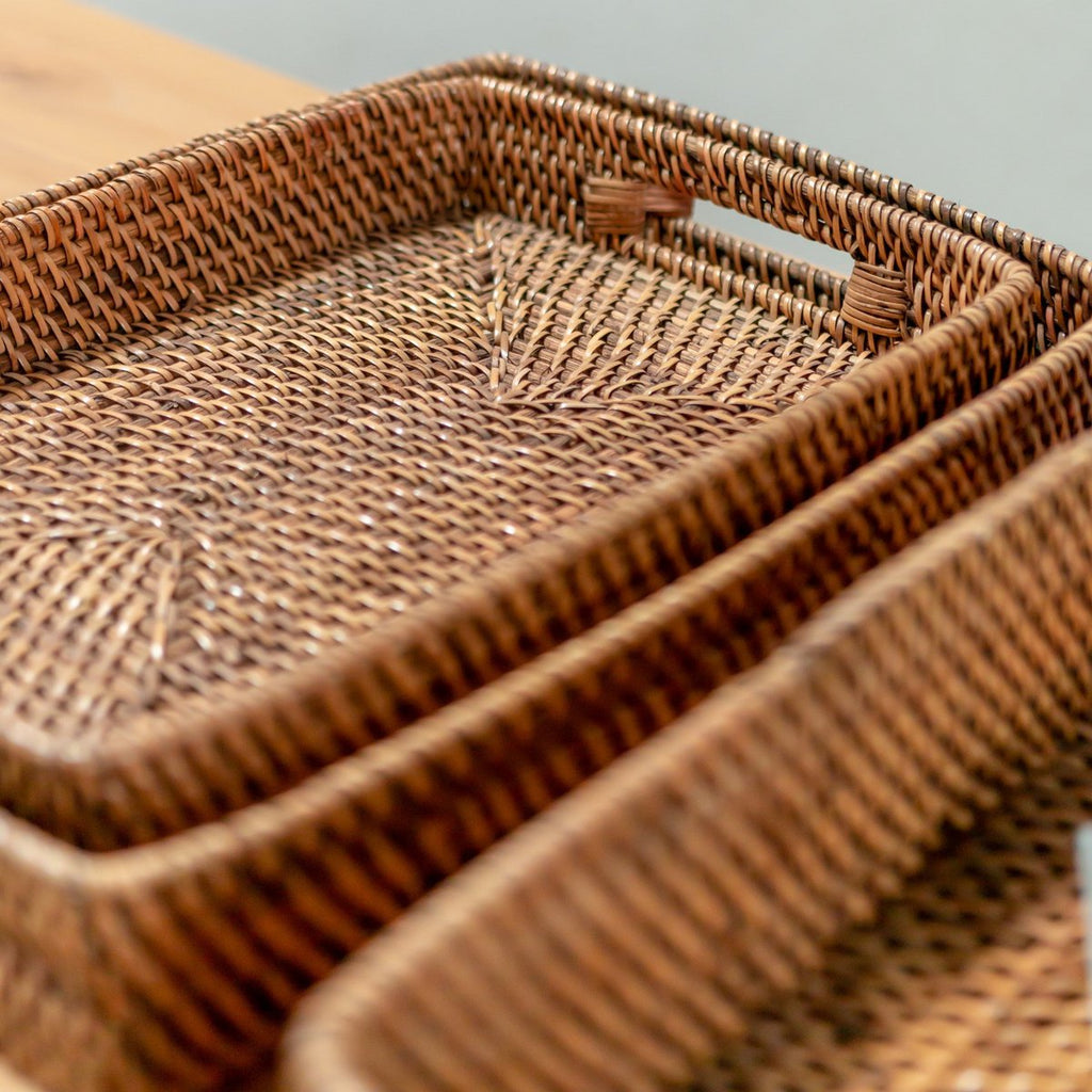 AMAHAI – Handgemaakt rotan dienblad
