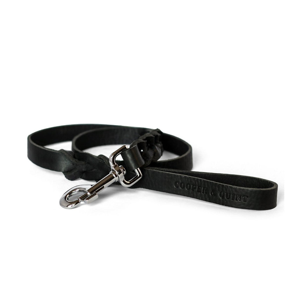 Cooper & Quint Geflochtene Hundeleine – Schwarz